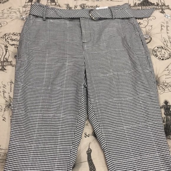 INC Houndstooth-Print Tapered-Leg Pants - Picture 5 of 9